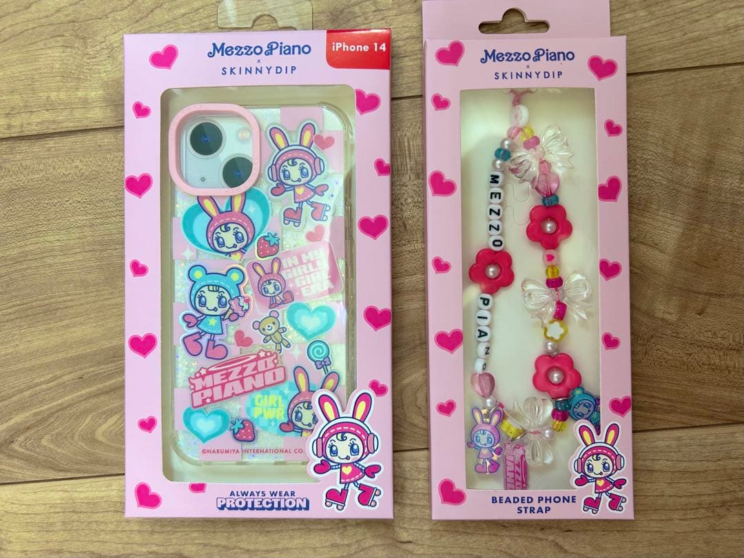 iPhone14 メゾピアノ × SKINNYDIP ケース・ストラップ