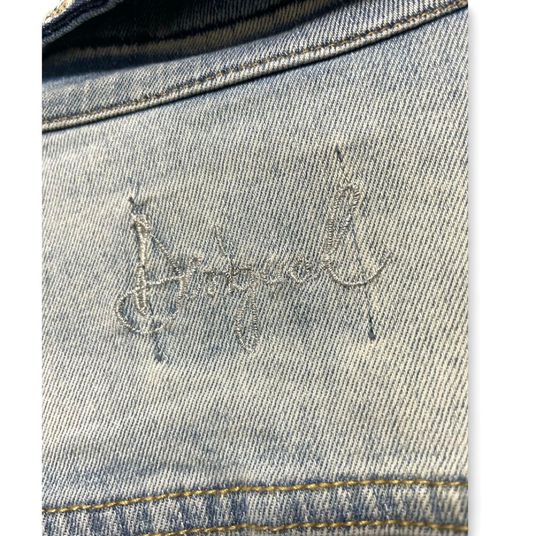 デシグアル　デニムジャケット　Gジャン　ファー　刺繍　ラメ　40