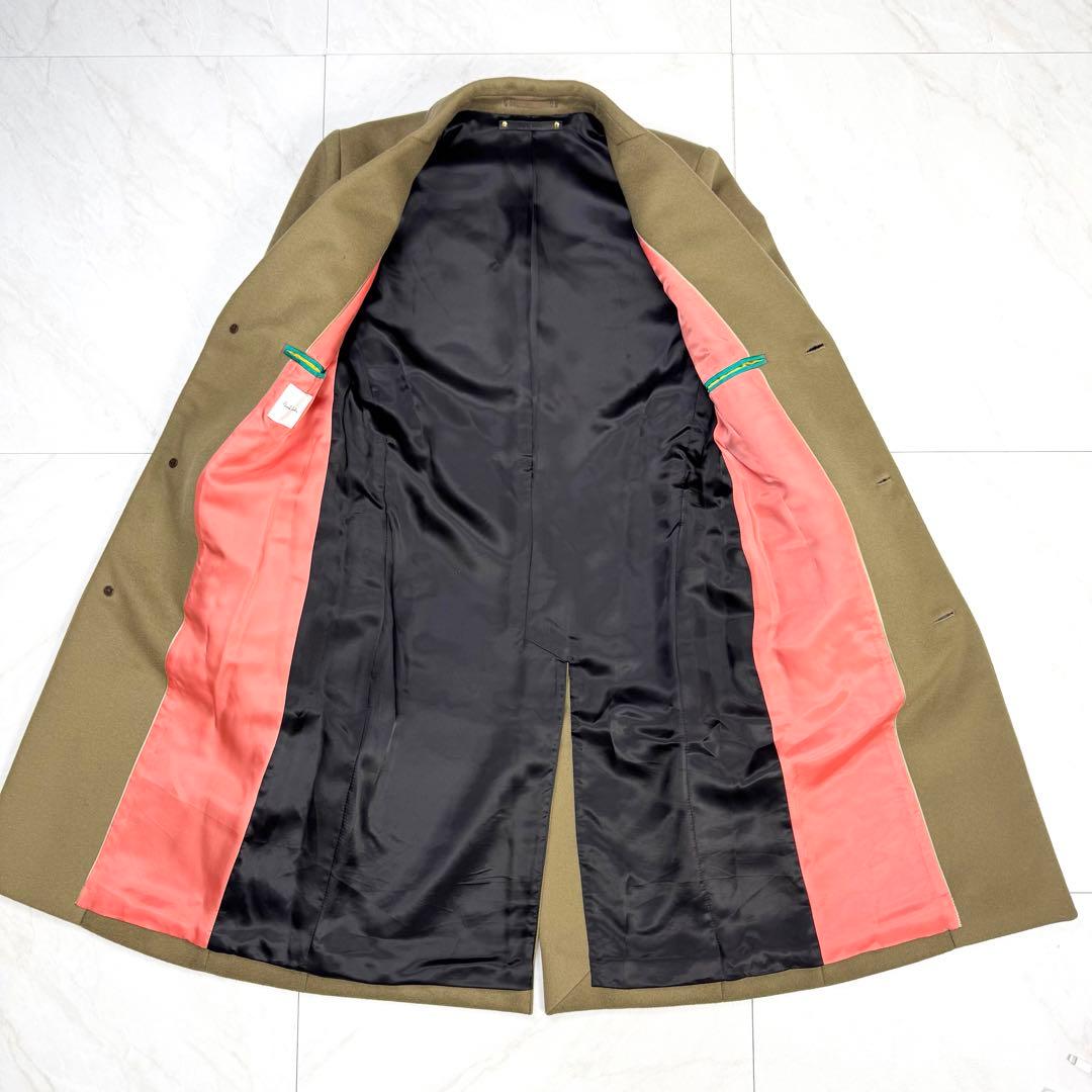 極美品 ポールスミス チェスターコート ウール マルチカラー カーキ ロング