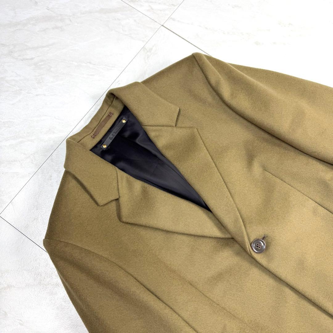 極美品 ポールスミス チェスターコート ウール マルチカラー カーキ ロング