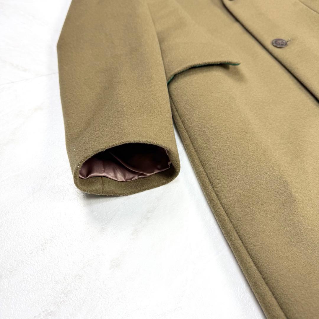 極美品 ポールスミス チェスターコート ウール マルチカラー カーキ ロング