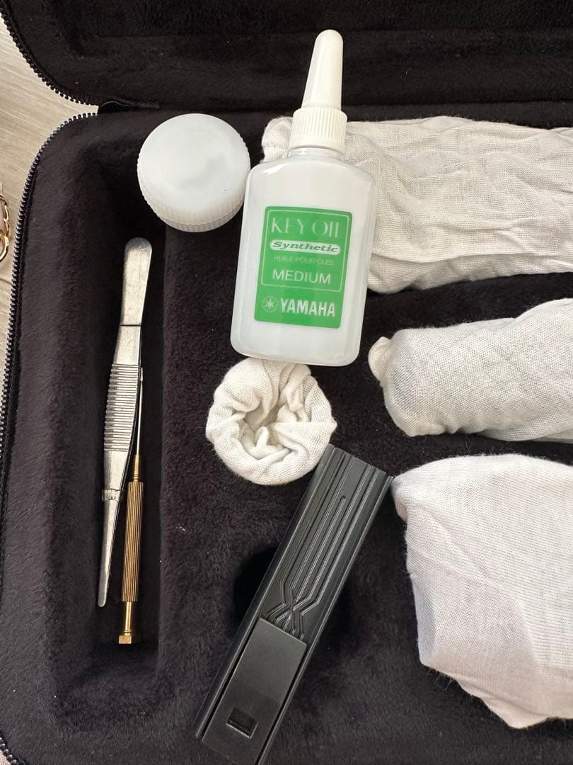 木製クラリネット本体 銀メッキキー付き　ケース付き