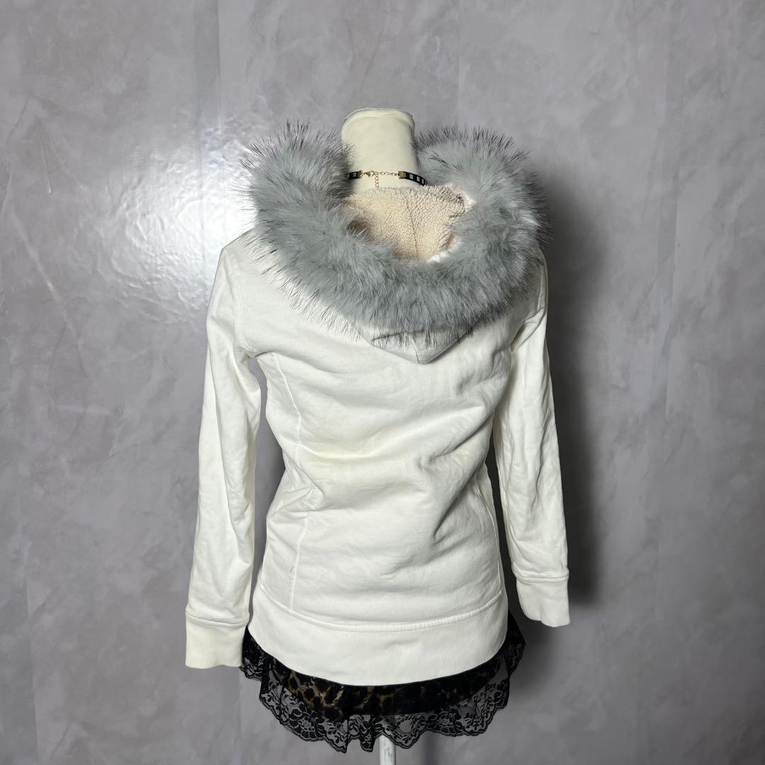 GAP ファー ジップアップパーカー y2k グランジ foodie 平成ギャル