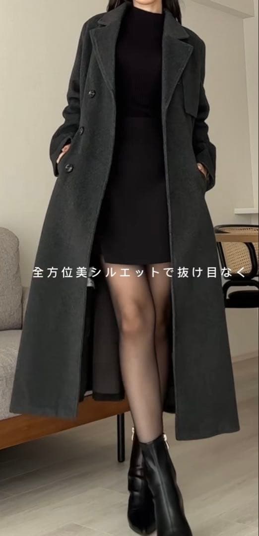 【Louere ルエレ】ウエストシェイプフレアチェ スターコート