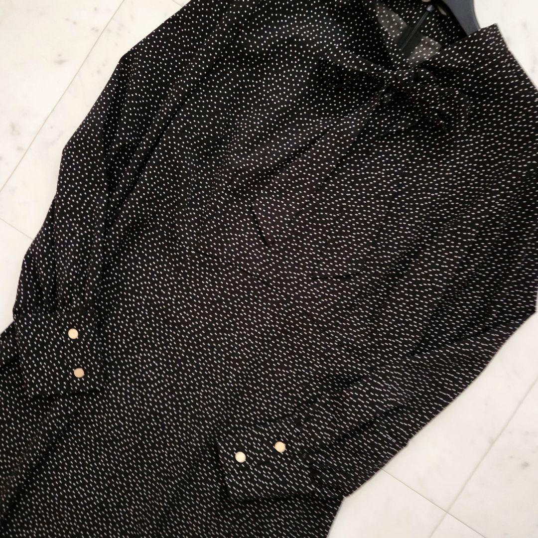 極美品　アンタイトル ボウタイ ロングワンピース ドット柄 現行　ペチコート