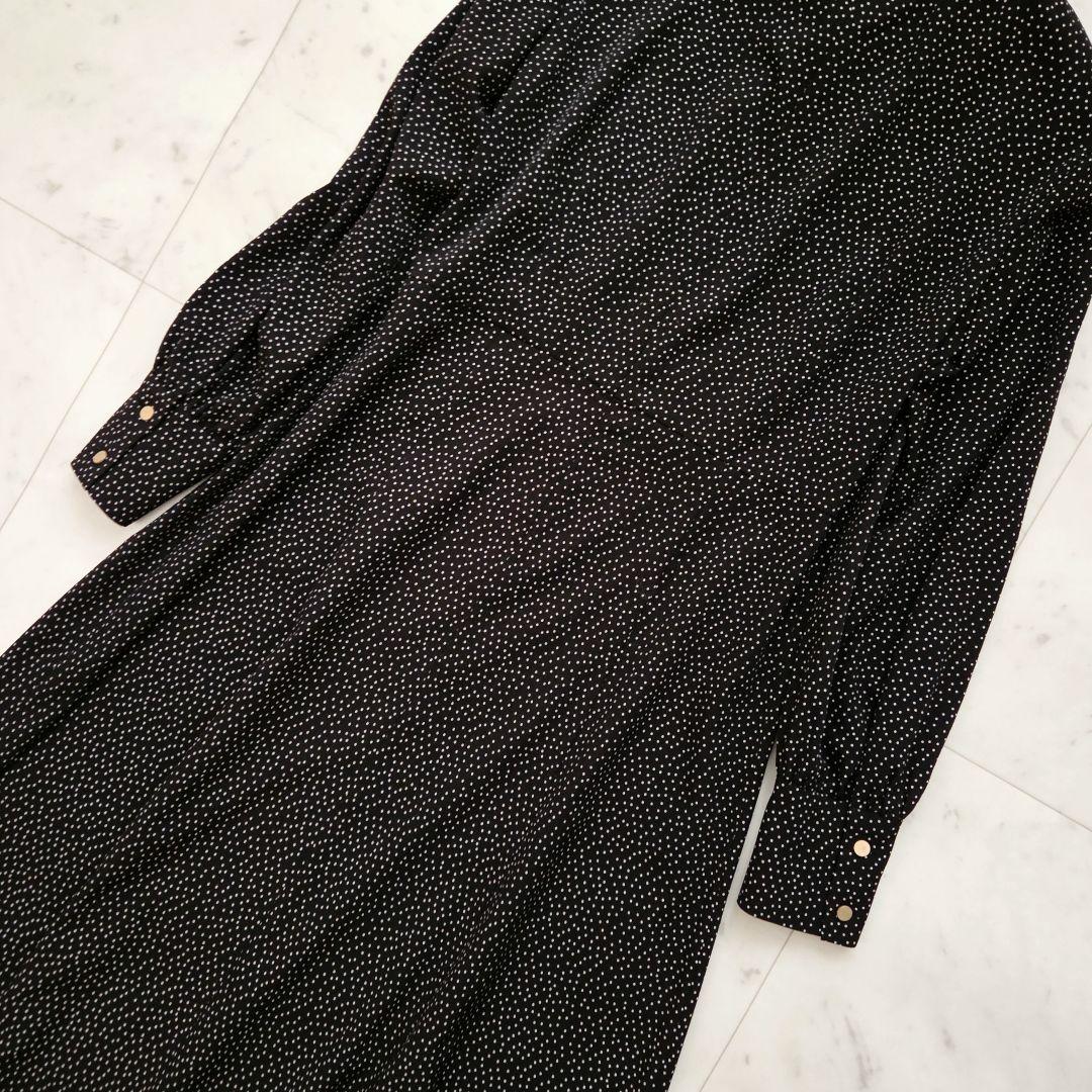 極美品　アンタイトル ボウタイ ロングワンピース ドット柄 現行　ペチコート