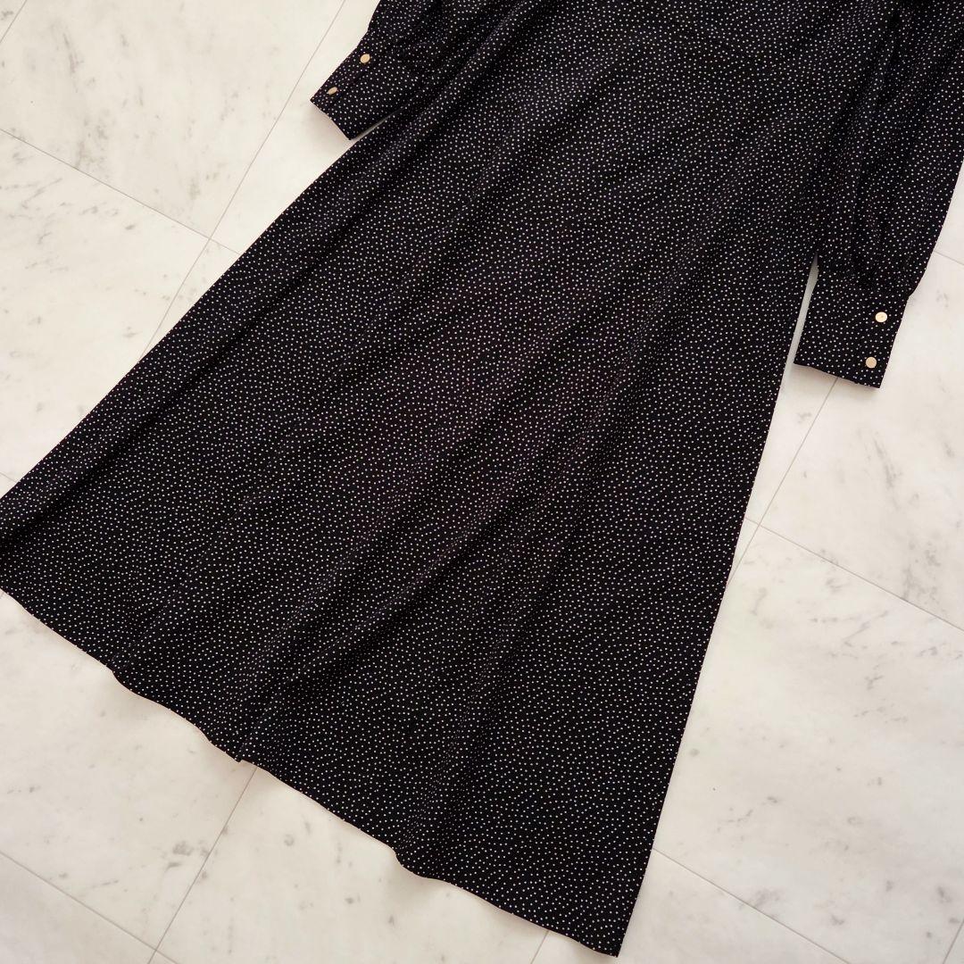 極美品　アンタイトル ボウタイ ロングワンピース ドット柄 現行　ペチコート