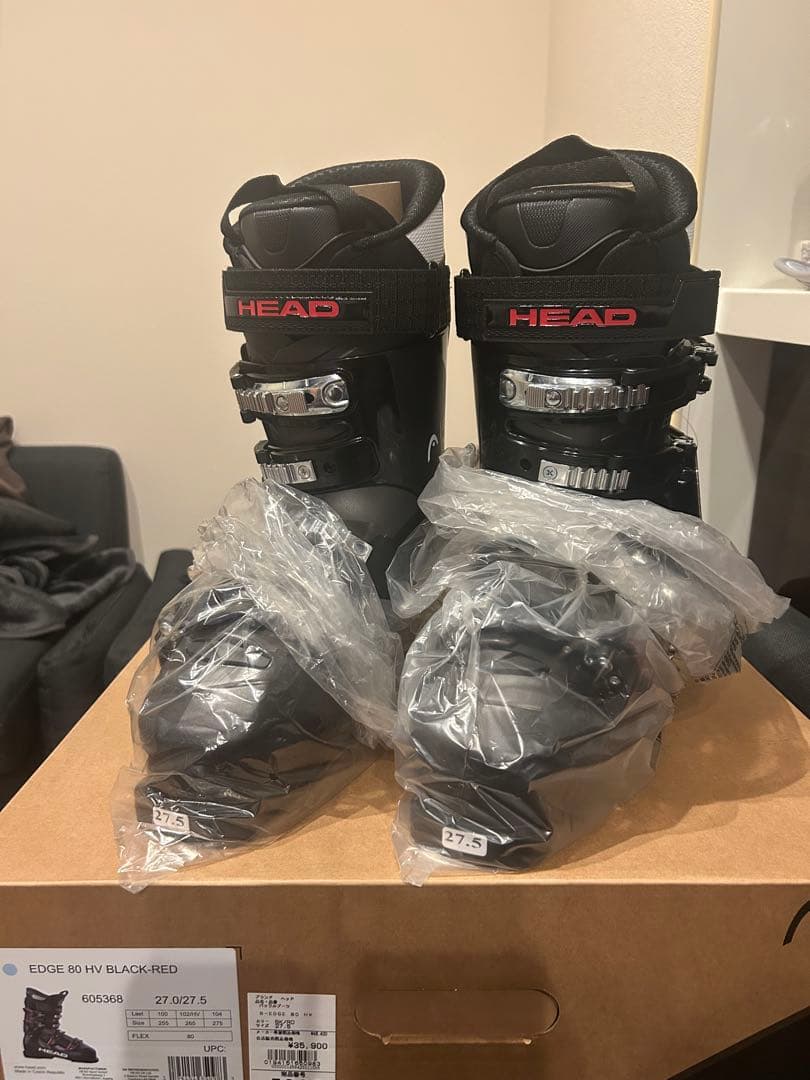 HEAD EDGE 80 HVブラック-レッド 27.0/27.5