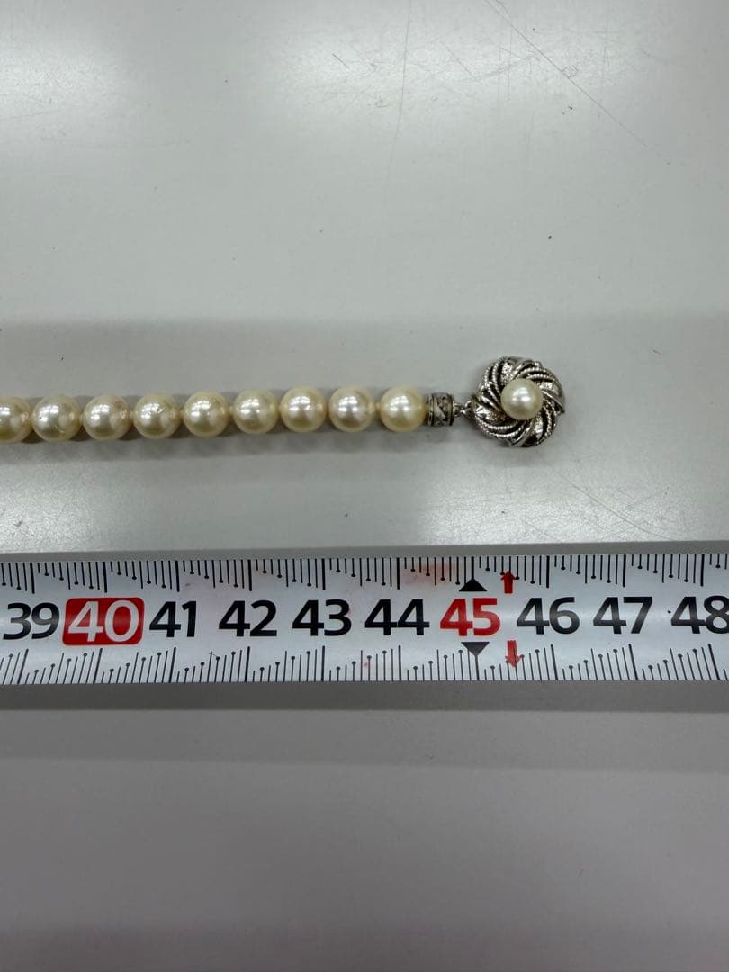 レ*ン様 横浜そごう　パールネックレス　7ミリ玉　約46センチ　本真珠　留め具シ
