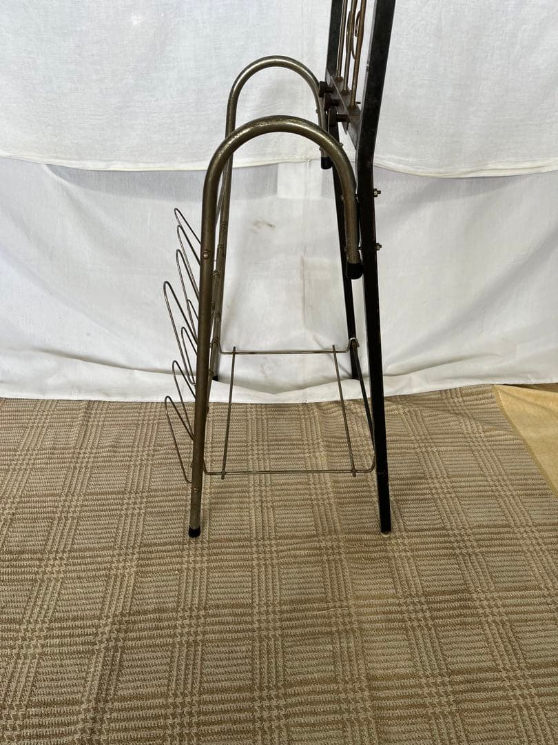 【アンティーク】アイアンフレーム コートラック スリッパラック 昭和レトロ