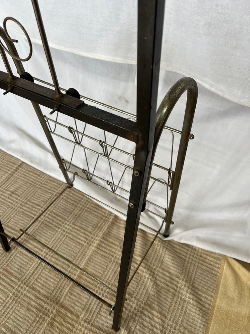【アンティーク】アイアンフレーム コートラック スリッパラック 昭和レトロ