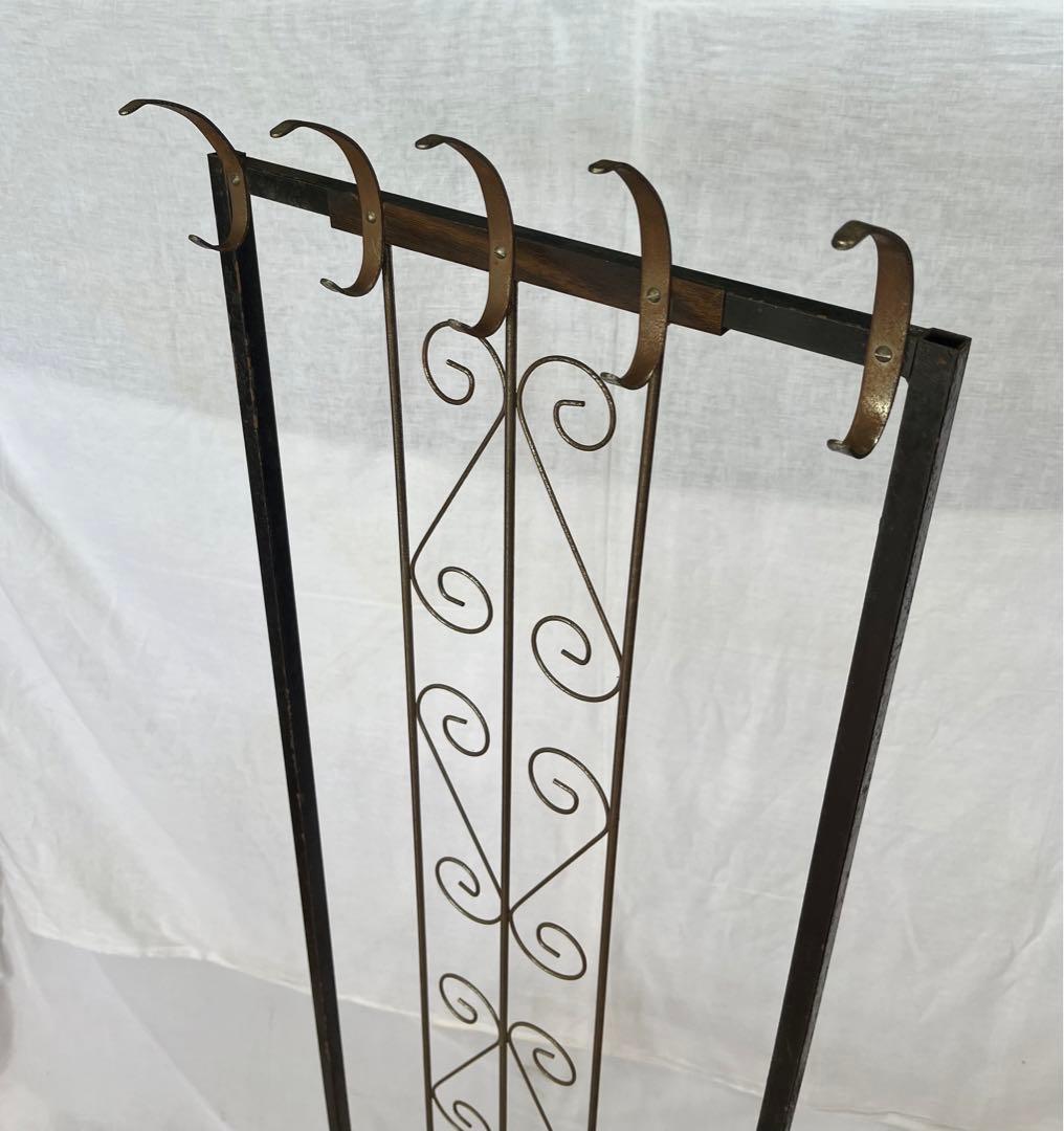 【アンティーク】アイアンフレーム コートラック スリッパラック 昭和レトロ