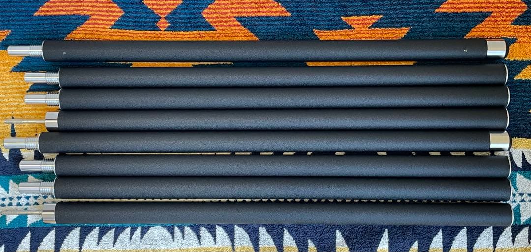 テント・タープ sunsetclimax Pole 2.4 Wrinkle Black