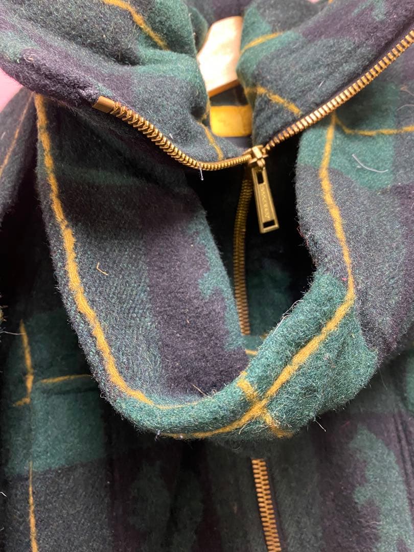 DSQUARED2 ディースクエアード ウールチェック柄 マフラー付ブルゾン