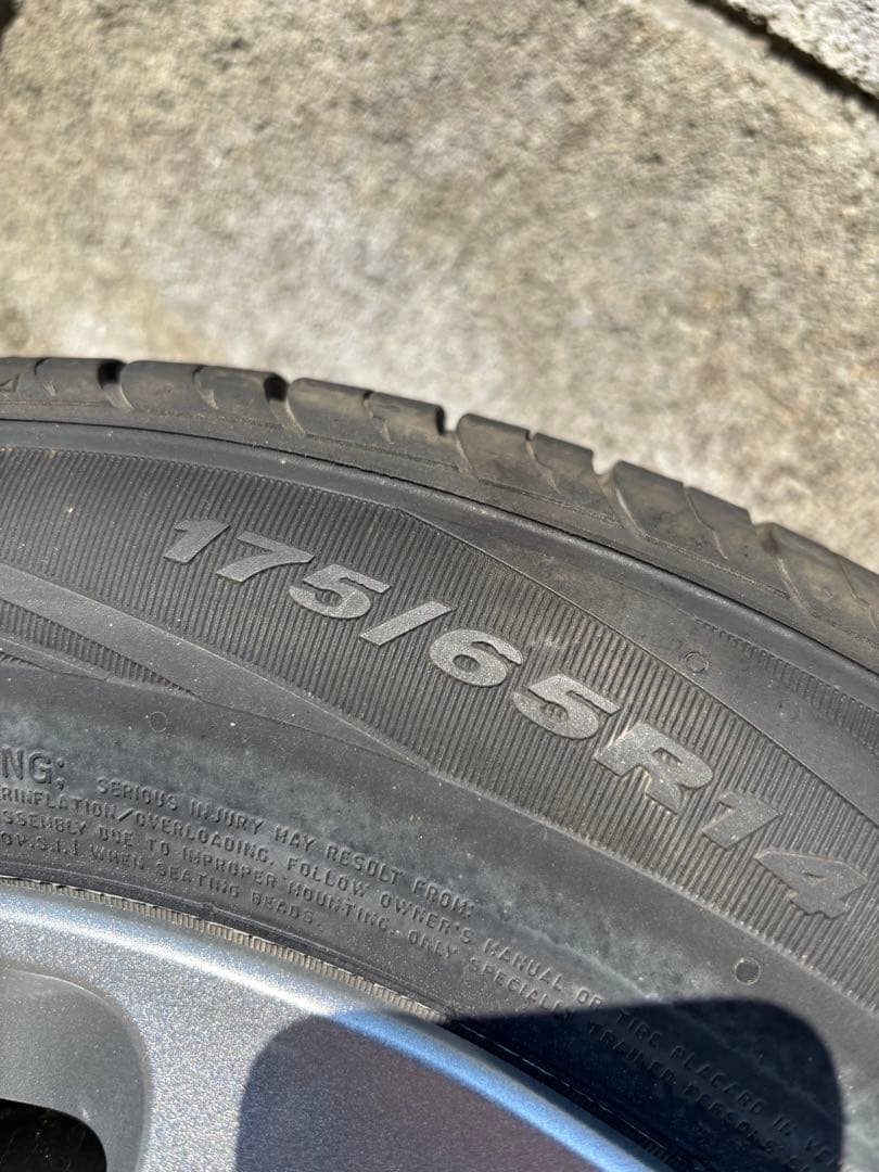 【交渉可】フィアット500タイヤ付きホイール/175/65R14/ノーマルタイヤ