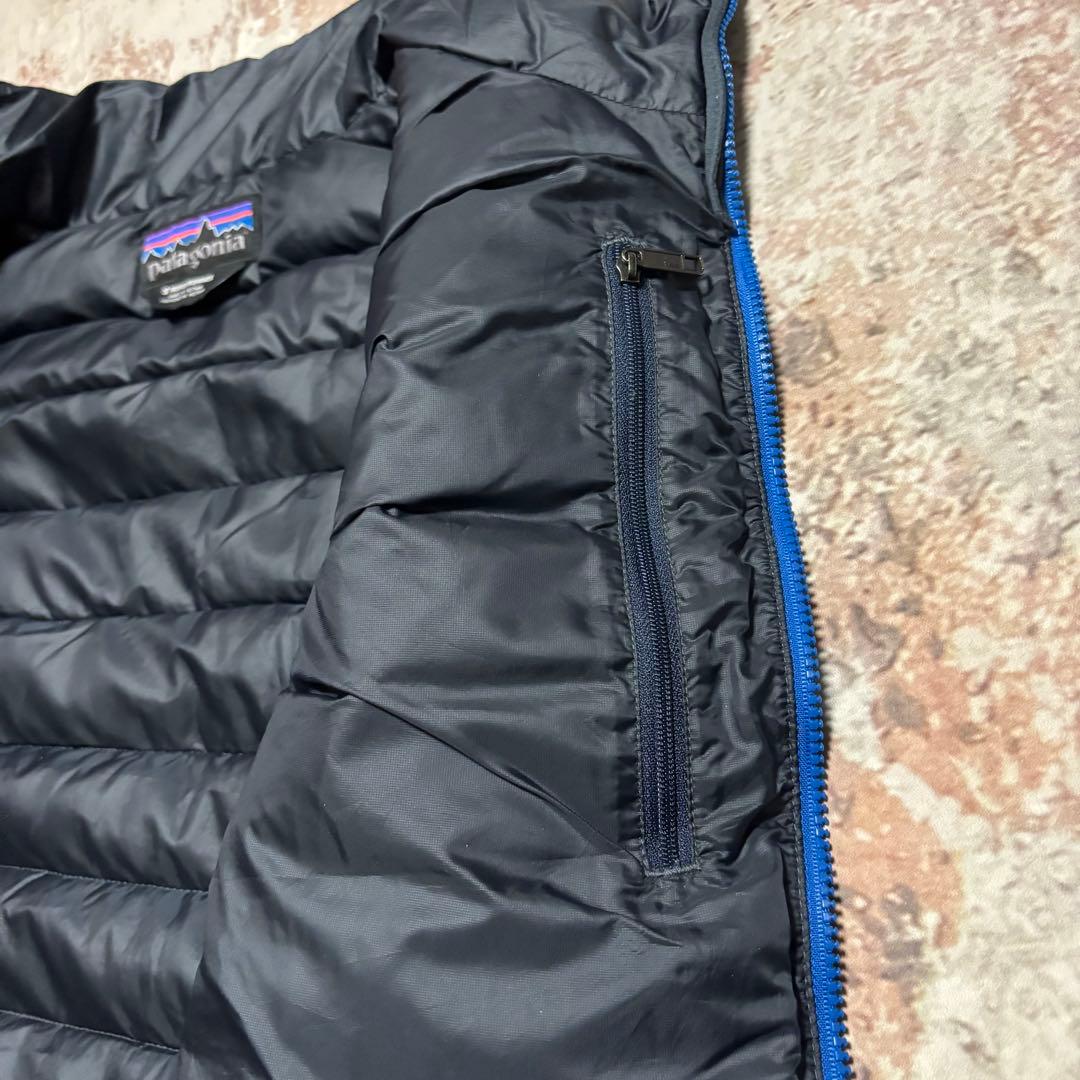 極美品 patagonia パタゴニア ダウンベスト ネイビー フェザー S
