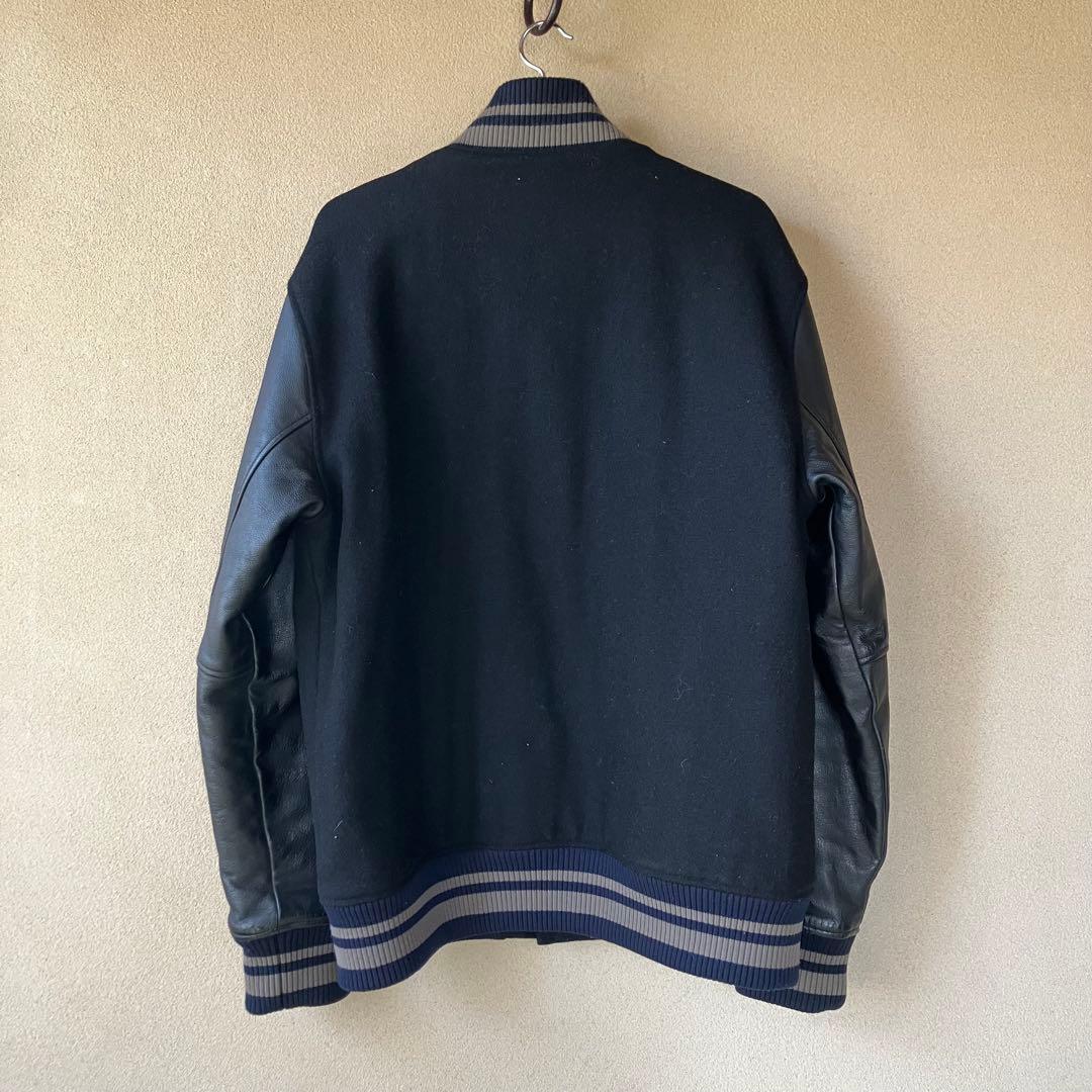 名作　Columbia スタジャン レザー ウール 切り替え　中綿キルティング