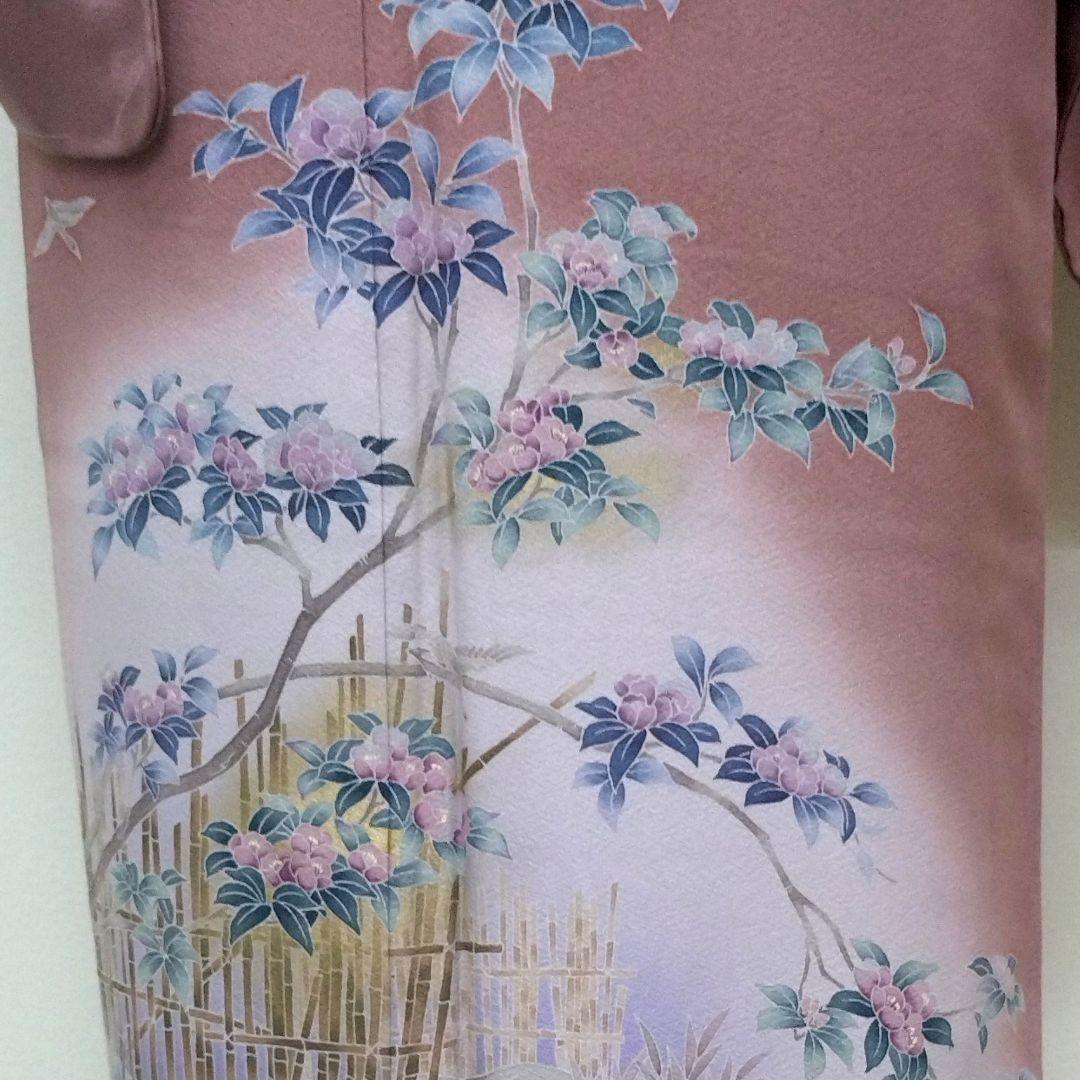 765　半額セール　正絹　十日町友禅　未使用品　証紙付　訪問着 　4点フルセット