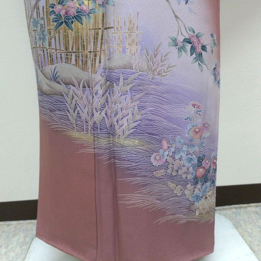 765　半額セール　正絹　十日町友禅　未使用品　証紙付　訪問着 　4点フルセット