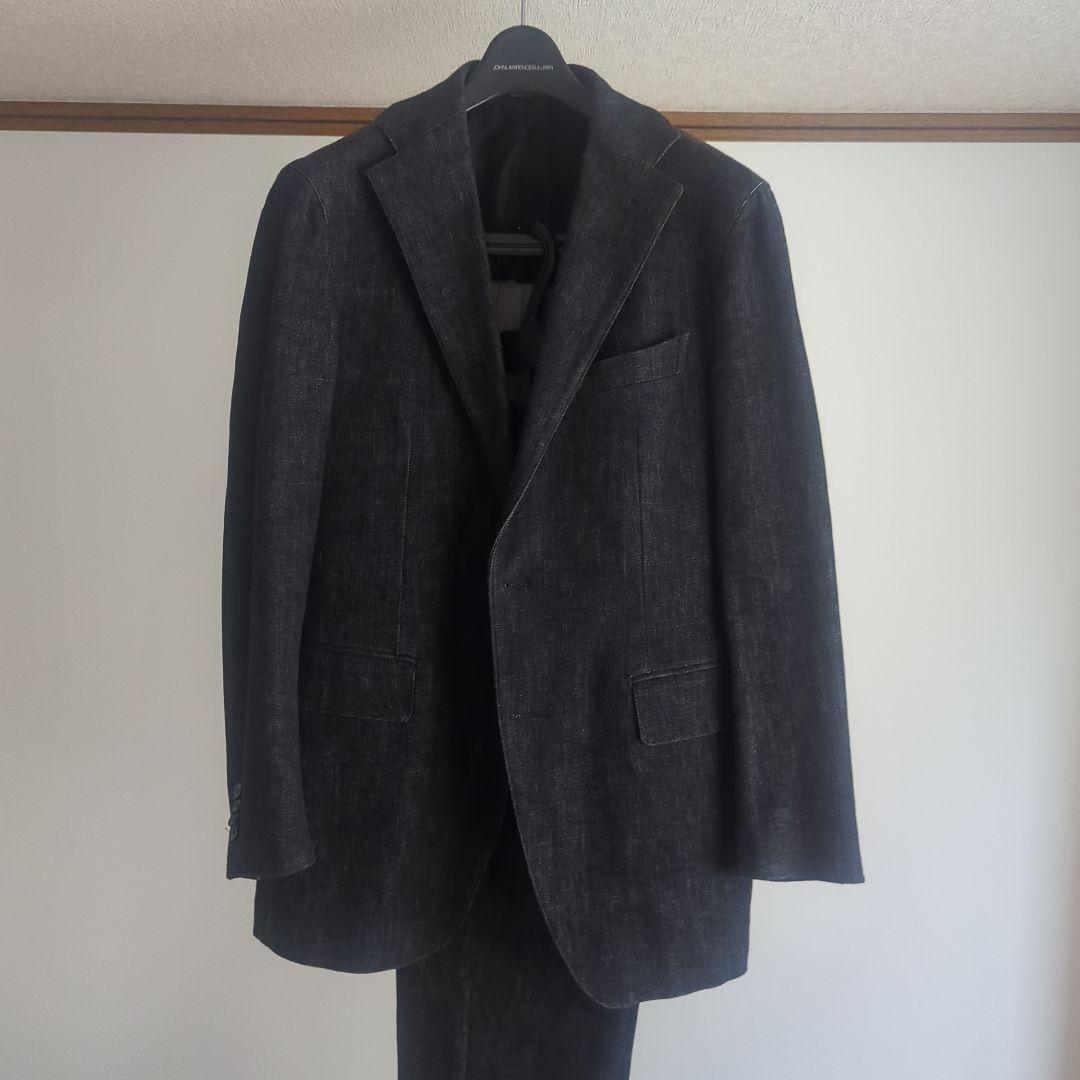 B0406S TAGLIATORE ストレッチ グレーデニム セットアップ