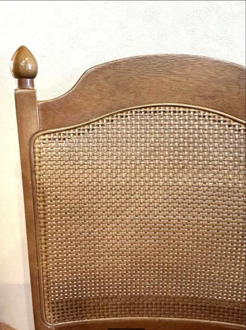 コスガ　籐製アンティーク風ルームチェア