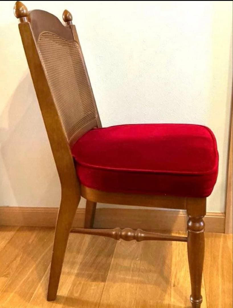 コスガ　籐製アンティーク風ルームチェア