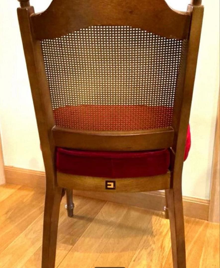 コスガ　籐製アンティーク風ルームチェア