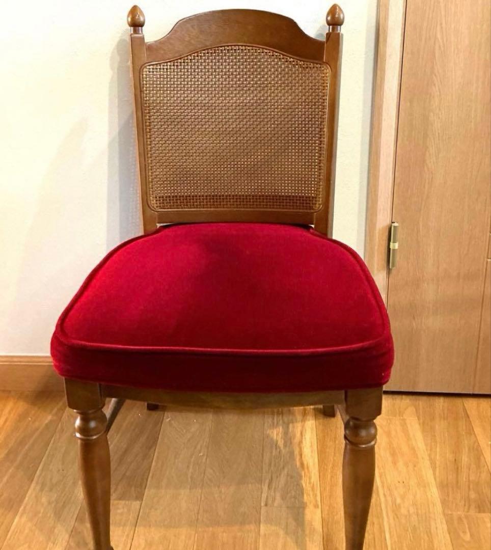 コスガ　籐製アンティーク風ルームチェア