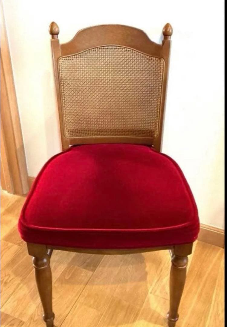 コスガ　籐製アンティーク風ルームチェア