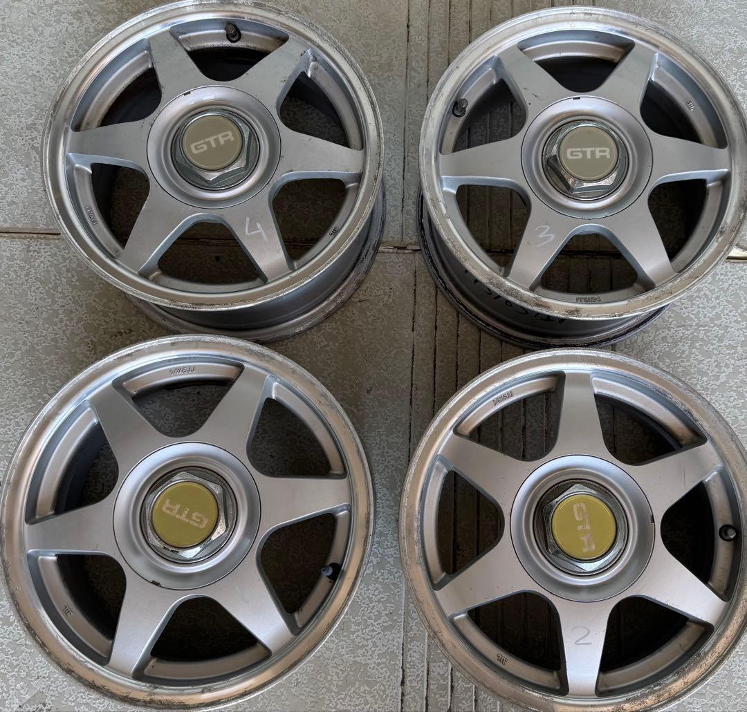 GT一R ネオヒス系当時ホイル 14インチPCD114.3/100-4H