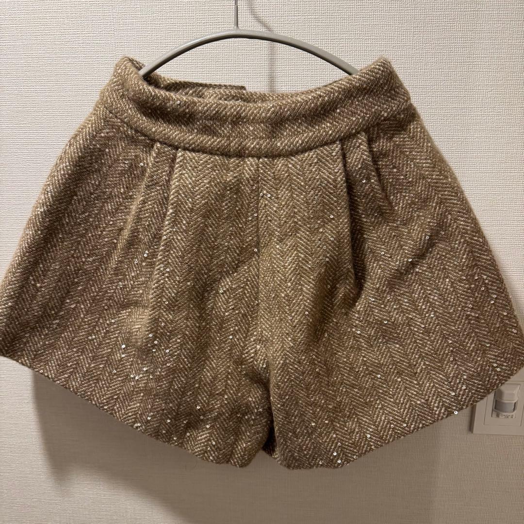 sheller ツイードビジュー付きショートパンツ S