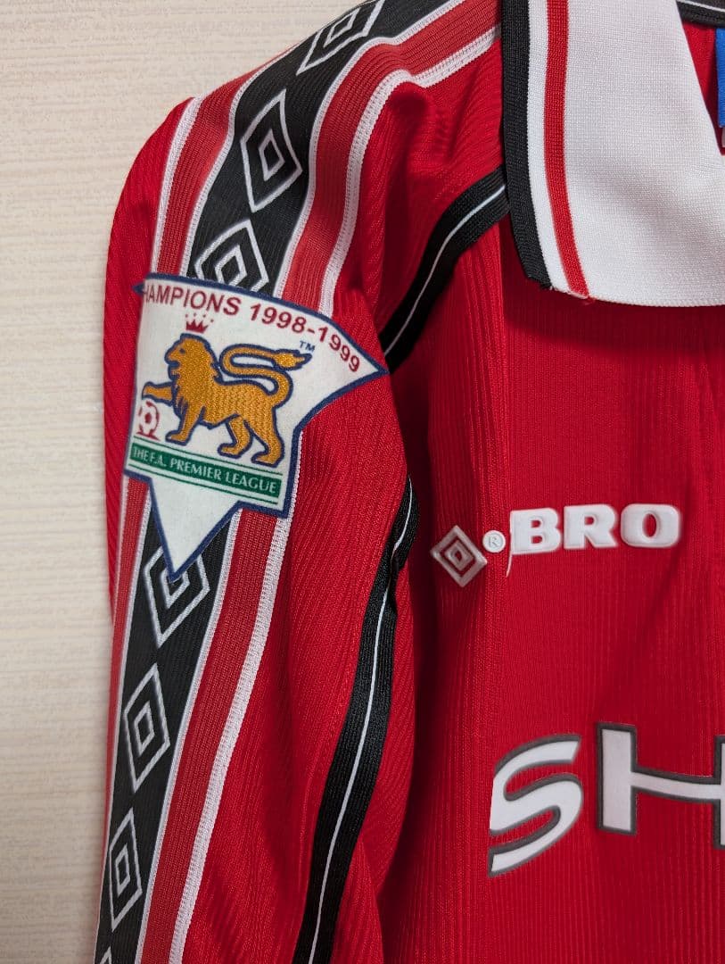 マンチェスターユナイテッド98/99 3冠デビッド・ベッカムのユニフォームL長袖