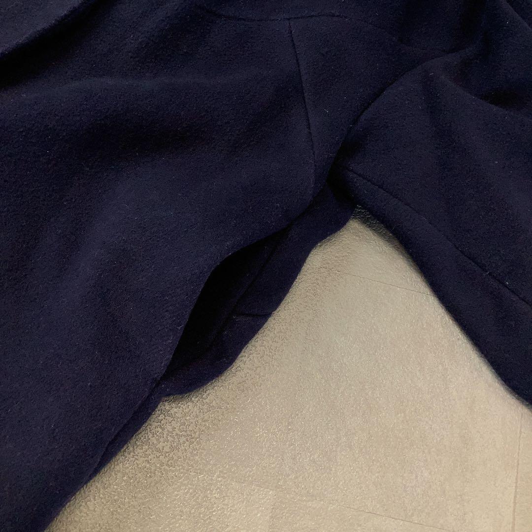 ENFÖLD ウール コクーン コート ネイビー