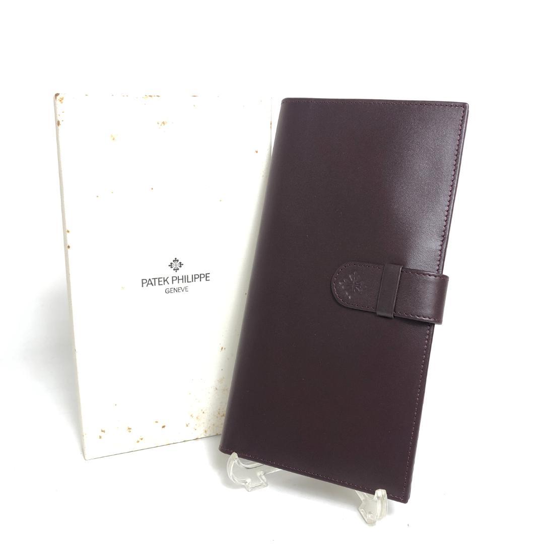 【未使用保管品】9F072/パテックフィリップ/二つ折り財布/レザー/ブラウン
