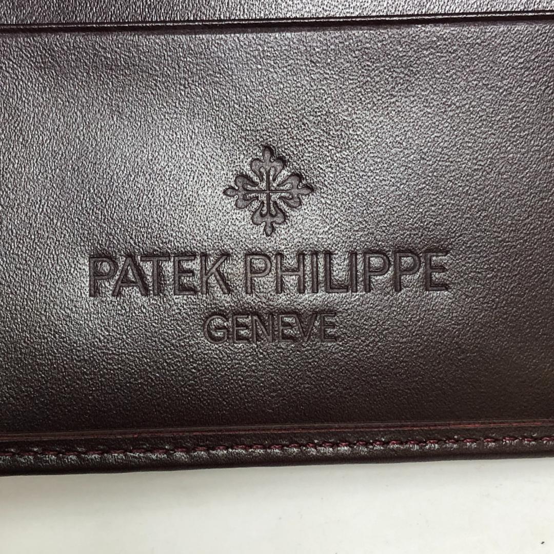 【未使用保管品】9F072/パテックフィリップ/二つ折り財布/レザー/ブラウン