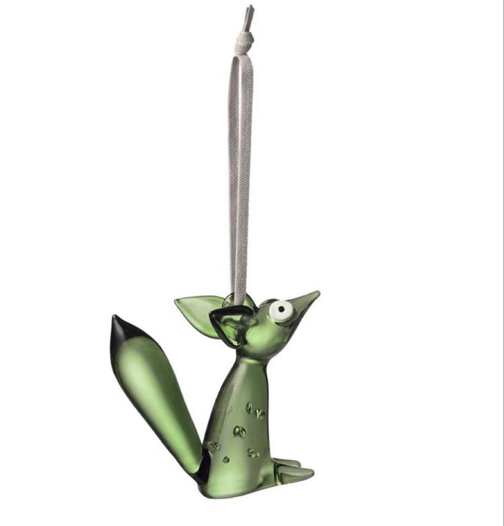 ♡イッタラ オーナメント　ヴルペス　グリーン　オーナメント　ガラス　キツネ