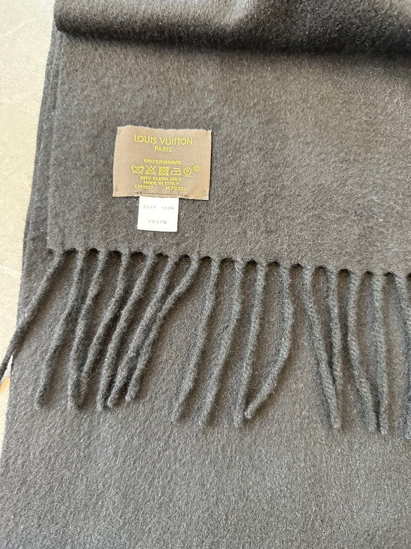 LOUIS VUITTON♦︎ルイヴィトン　カシミアマフラー　ブラック