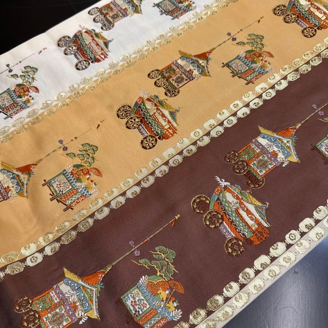 12-89 名古屋帯 九寸 美品 正絹 着物 名古屋仕立て