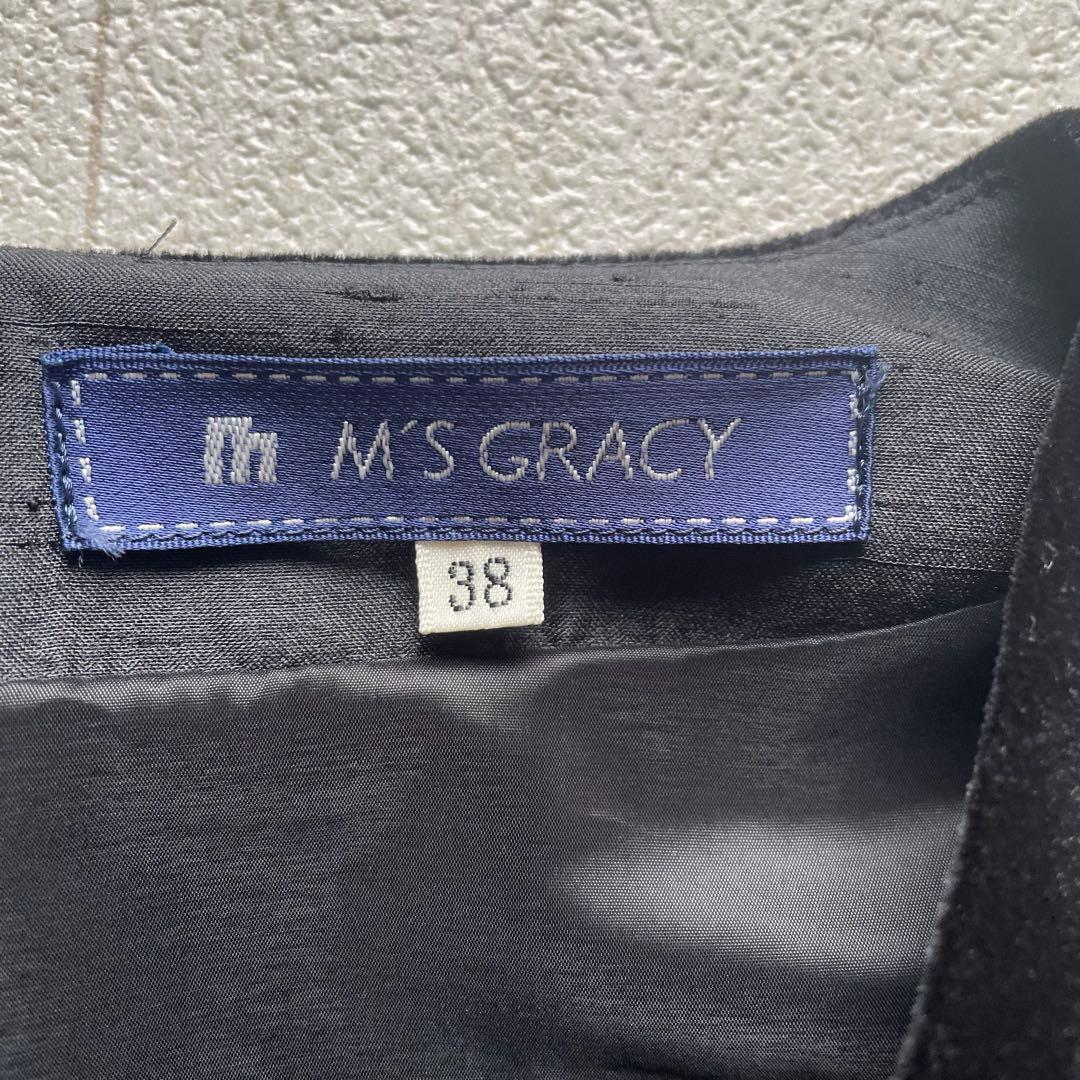 M'S GRACY ベロアドッキングワンピース　ローズ　38