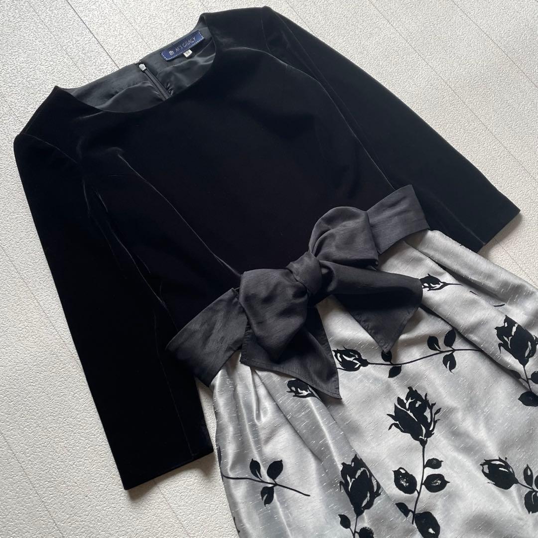 M'S GRACY ベロアドッキングワンピース　ローズ　38