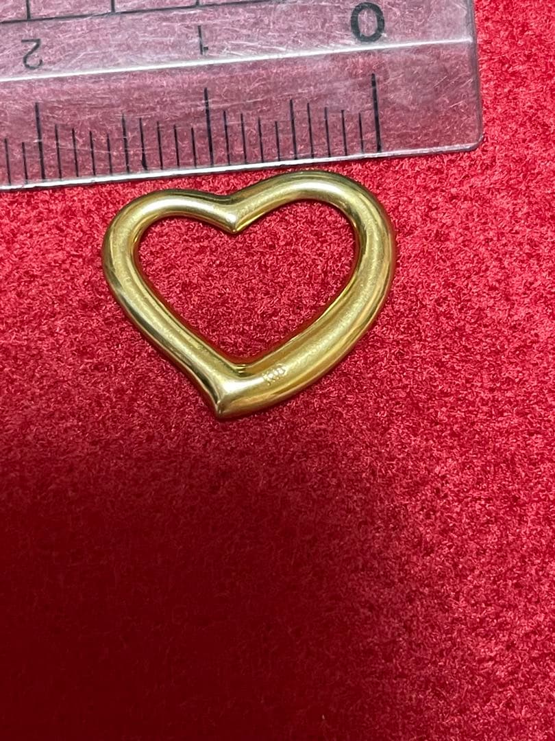 K18 ハート型チャーム