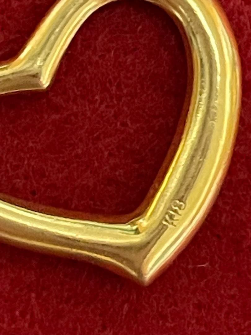 K18 ハート型チャーム