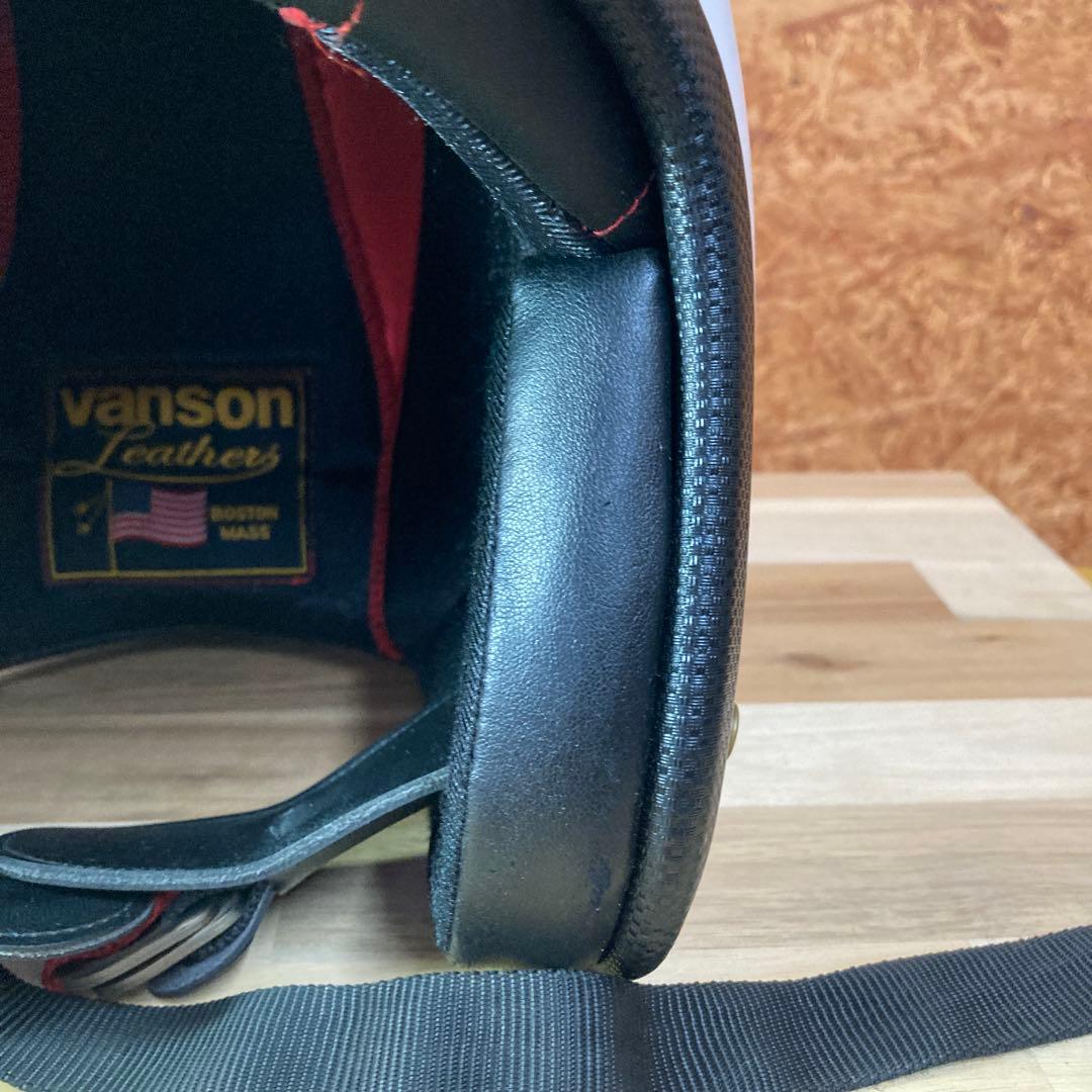 P*e様 vanson ジェットヘルメット ホワイト スケルトンデザイン