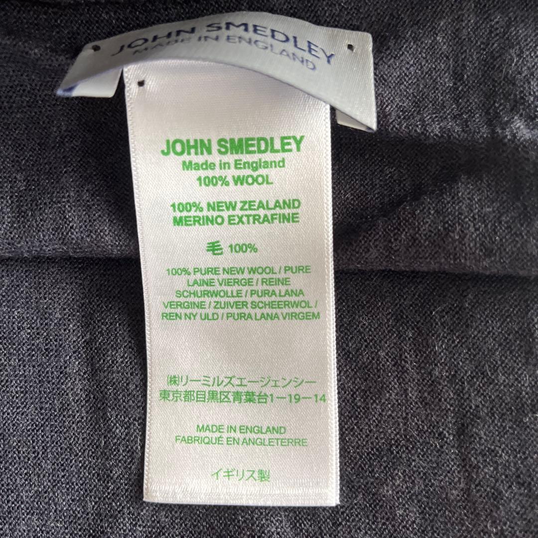 試着のみ美品 英国製JOHN SMEDLEY メリノウールマフラー 男女兼用