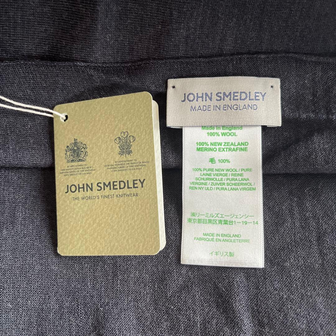 試着のみ美品 英国製JOHN SMEDLEY メリノウールマフラー 男女兼用