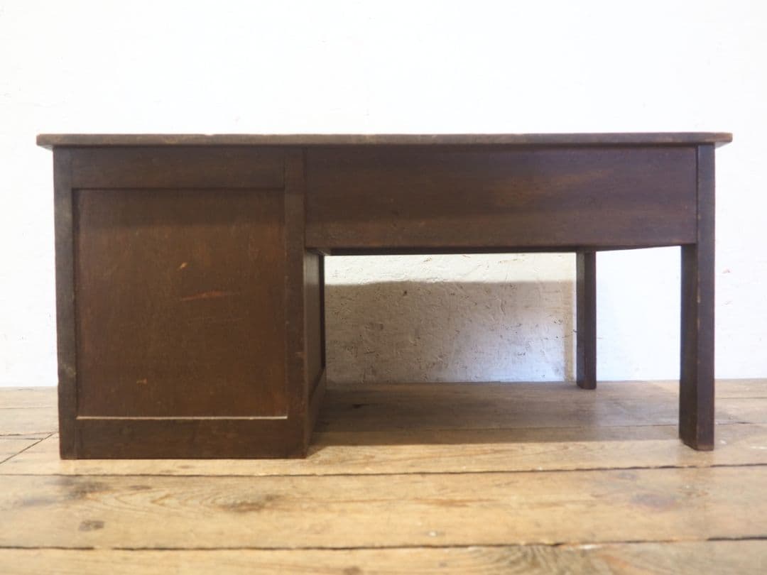 1232 アンティーク　ロータイプの片袖机　文机　引き出し　レトロ　テーブル