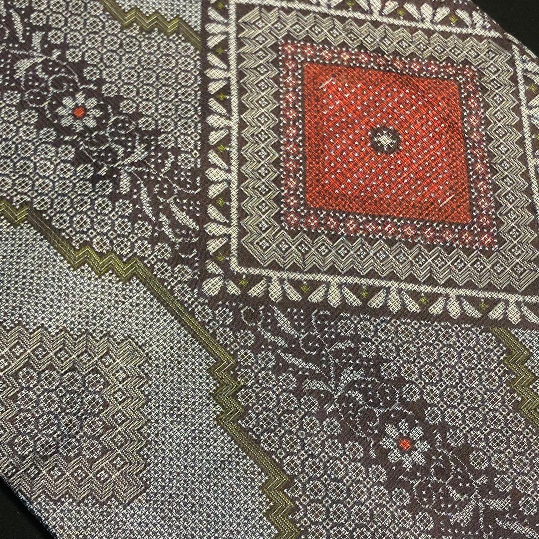 着物と帯オレンジ y229◾️アンティーク時代大島紬着物10点◾️龍郷調大島/泥大島