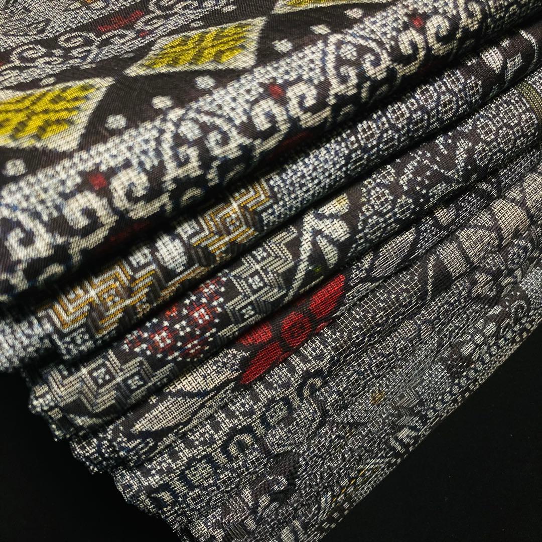 着物と帯オレンジ y229◾️アンティーク時代大島紬着物10点◾️龍郷調大島/泥大島