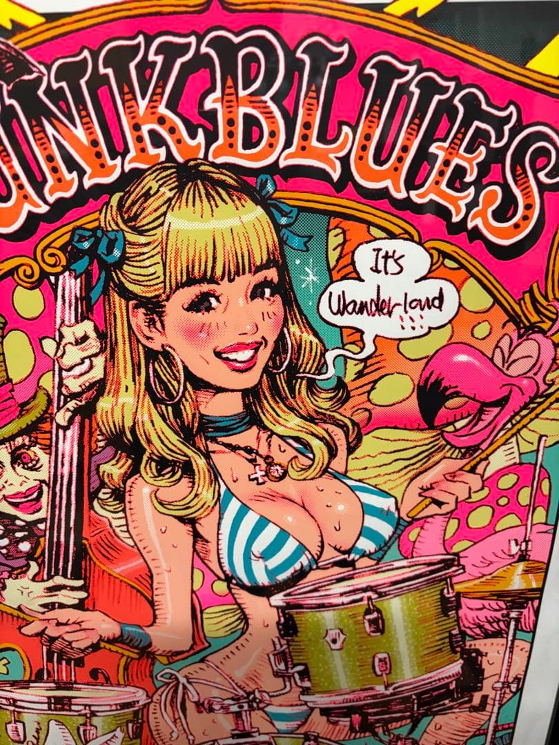 ロッキンジェリービーン JUNK BLUES シルクスクリーンポスター