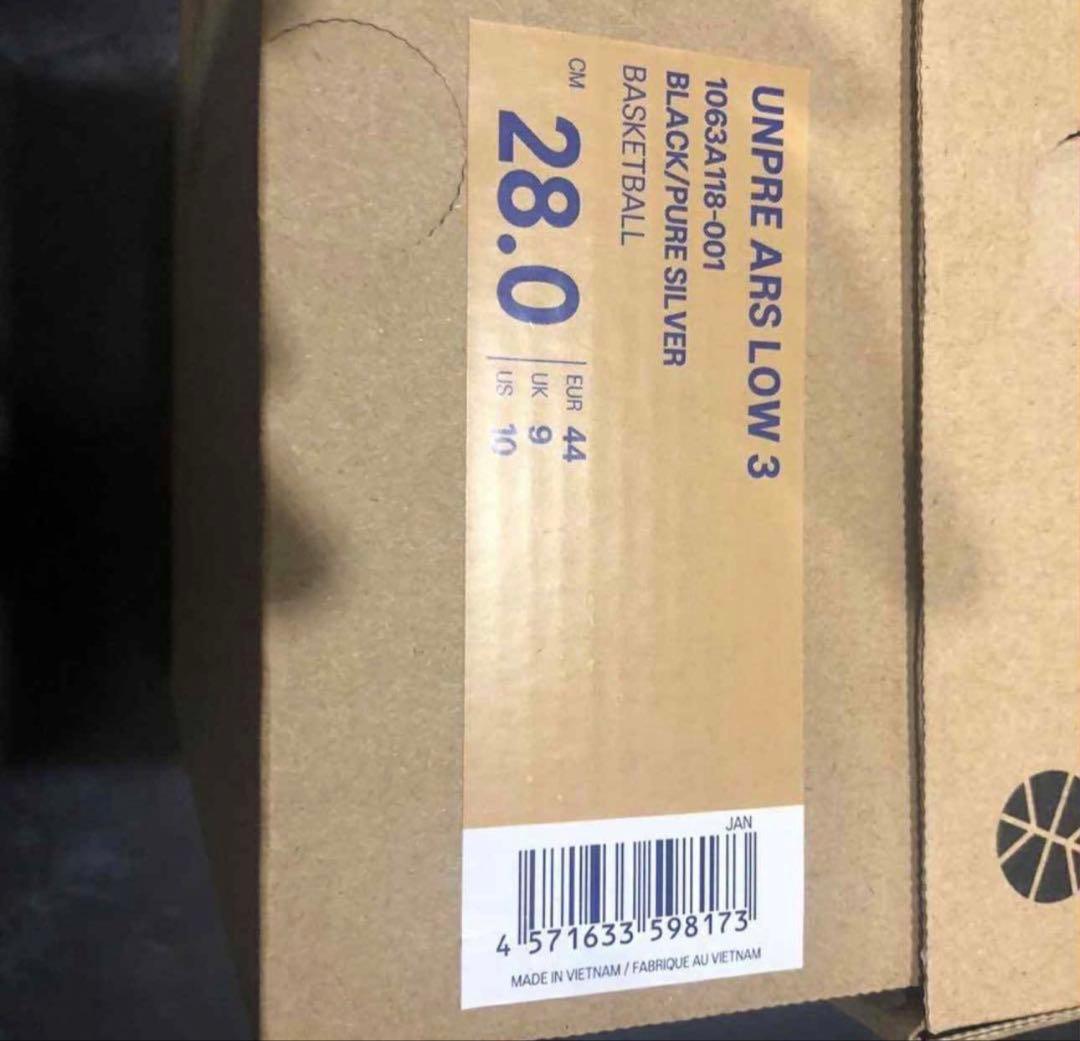 ballaholic asics UNPRE ARS LOW3 サイズ 28cm